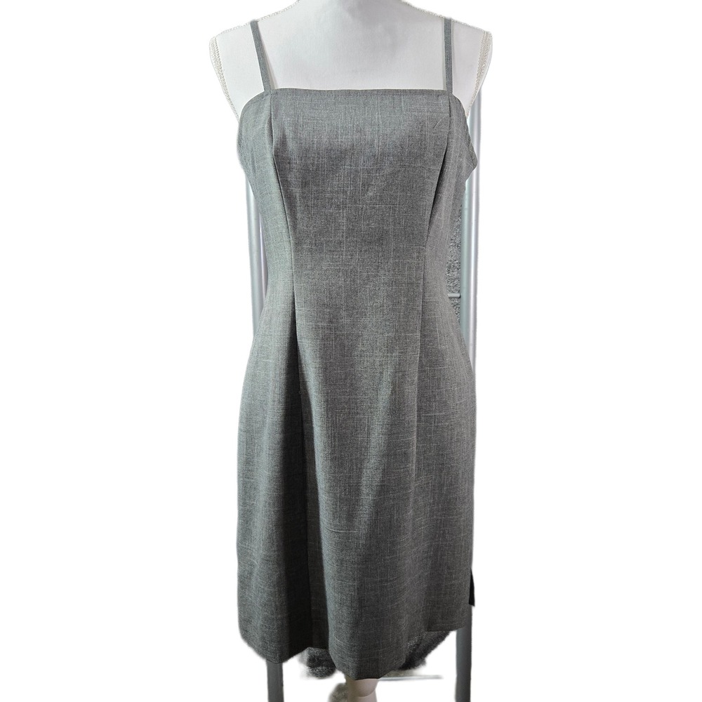 Breakin Loose 3 Piece Suit Set Grey Longline Blazer Sheath Dress Pants Size 9/10